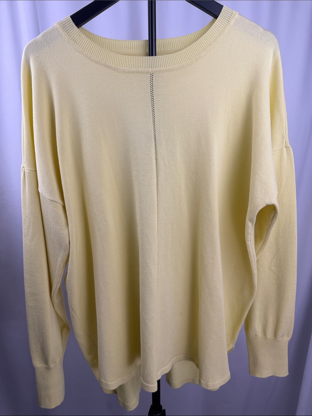 Max Studio Pale Yellow Crewneck Sweater